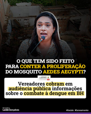 Ontem participei da Audiência Pública na Câmara Municipal, com o objetivo de cobrar ações da Prefeitura de Belo Horizonte diante do alarmante aumento de casos de dengue na cidade. 

É hora de agir e proteger nossa população! 

Inclusive, destaquei a importância das capina de áreas públicas por parte do Município, pois há mato alto em diversas partes da cidade e a Prefeitura precisa ser mais transparente em suas ações em relação ao combate à dengue.

#LoideGoncalvesBH #DengueZero #SaúdePública #BeloHorizonte #dengue