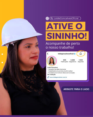 🔔 Ative as Notificações e esteja conectado comigo...

Quer receber todas as postagens sobre o nosso trabalho em primeira mão? É só clicar no sininho e ativar a notificações. 😊

Ativando as notificações, você se torna parte fundamental desse projeto por uma BH melhor. 💜

#belohorizonte #vereadora
